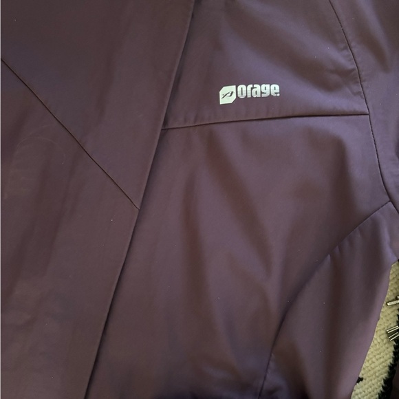 Orage Soft Shell Lightweight Ski Jacket Coat L Purple Fleece Lined Waterproof - Picture 10 of 12